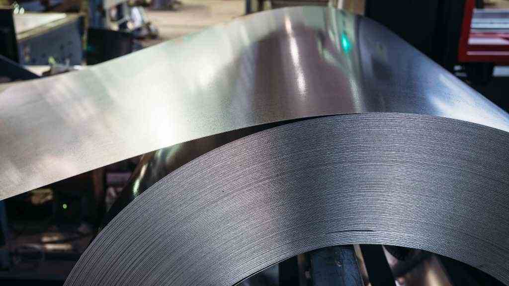 Roll,Of,Galvanized,Steel,Sheet.,Close,Up,View.